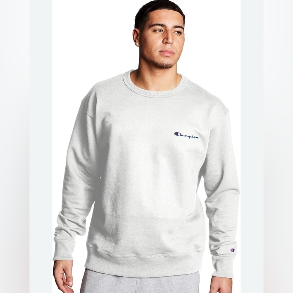 Champion Men's Cream Crewneck Sweater